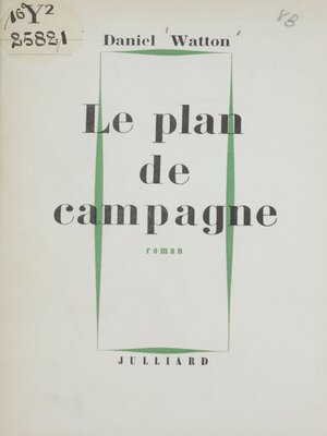 cover image of Le plan de campagne